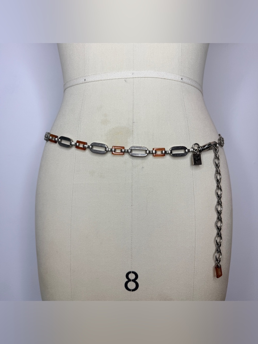 Kenneth Cole silver chain belt